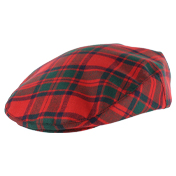 Cap, Mens Flat Cap, County Style, One Size, MacIntosh Tartan